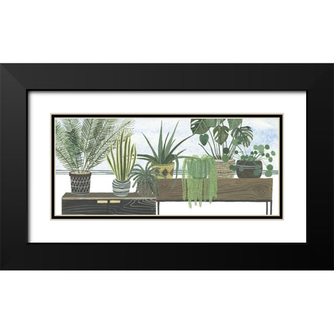 Mes Plantes Collection D Black Modern Wood Framed Art Print with Double Matting by Wang, Melissa