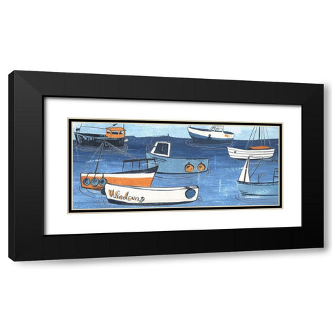 Sailors Rest Collection D Black Modern Wood Framed Art Print with Double Matting by Wang, Melissa