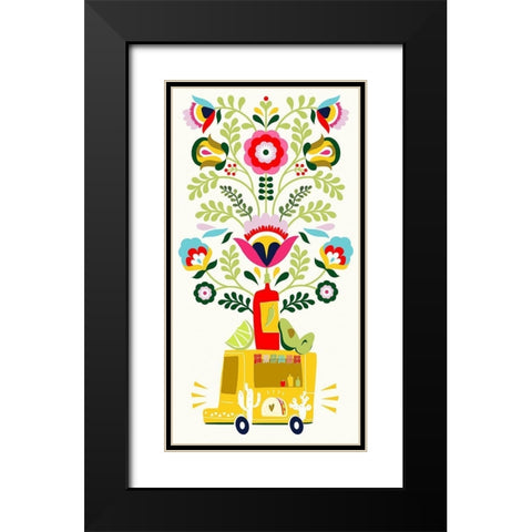 Cinco de Mayo Collection B Black Modern Wood Framed Art Print with Double Matting by Borges, Victoria