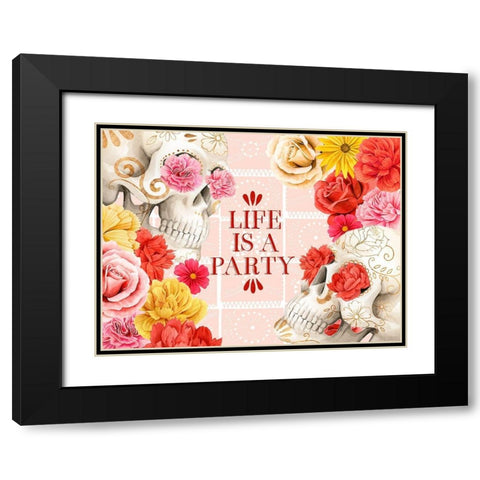 Fiesta de la Vida Muertos Collection A Black Modern Wood Framed Art Print with Double Matting by Popp, Grace