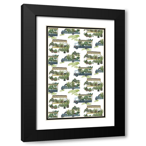 Hit the Road Collection E Black Modern Wood Framed Art Print with Double Matting by Wang, Melissa