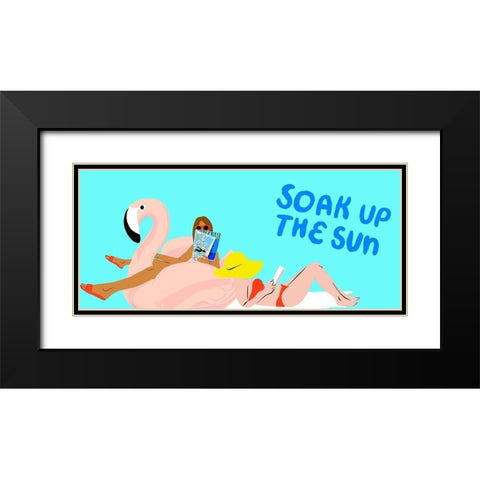 Soak up the Sun Collection D Black Modern Wood Framed Art Print with Double Matting by Blanckslate