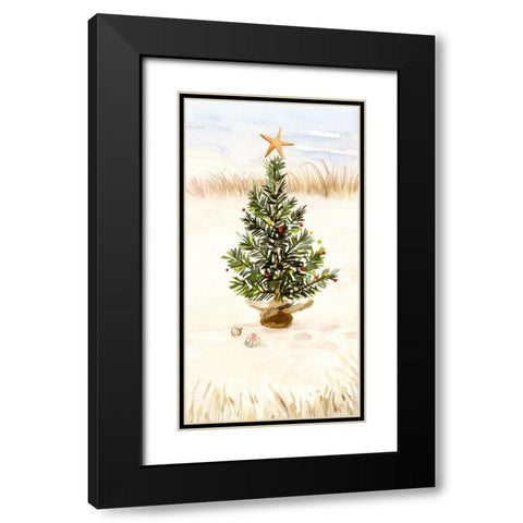 Christmas Coast Collection B Black Modern Wood Framed Art Print with Double Matting by Borges, Victoria