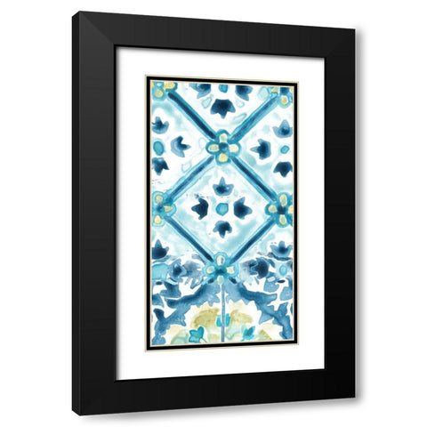 Medallion Medley Collection B Black Modern Wood Framed Art Print with Double Matting by Vess, June Erica