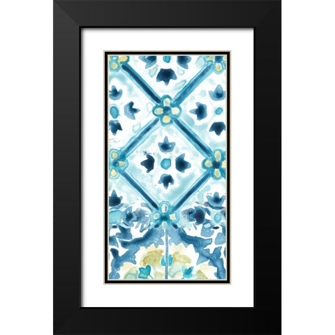 Medallion Medley Collection B Black Modern Wood Framed Art Print with Double Matting by Vess, June Erica