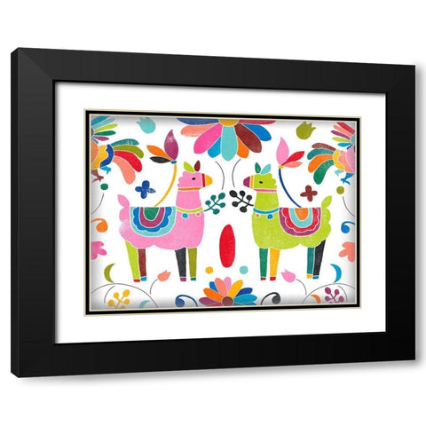 Folklorica Collection A Black Modern Wood Framed Art Print with Double Matting by Vess, June Erica