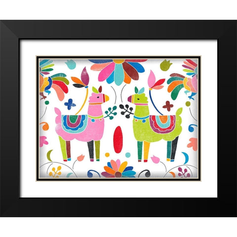 Folklorica Collection A Black Modern Wood Framed Art Print with Double Matting by Vess, June Erica