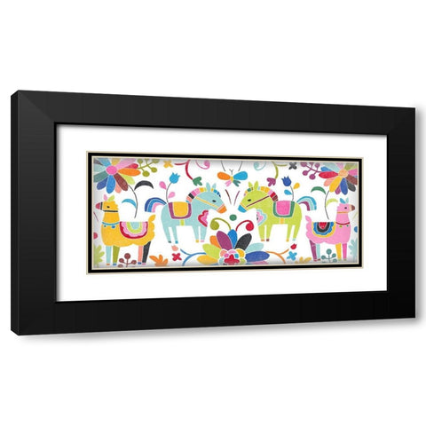 Folklorica Collection D Black Modern Wood Framed Art Print with Double Matting by Vess, June Erica