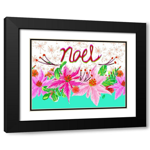 Christmas Foliage Collection A Black Modern Wood Framed Art Print with Double Matting by Blanckslate