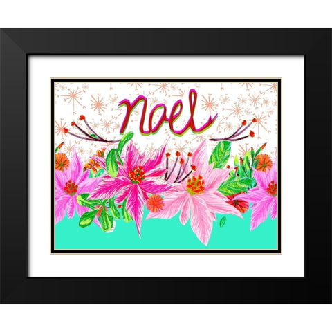 Christmas Foliage Collection A Black Modern Wood Framed Art Print with Double Matting by Blanckslate