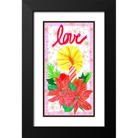 Christmas Foliage Collection B Black Modern Wood Framed Art Print with Double Matting by Blanckslate