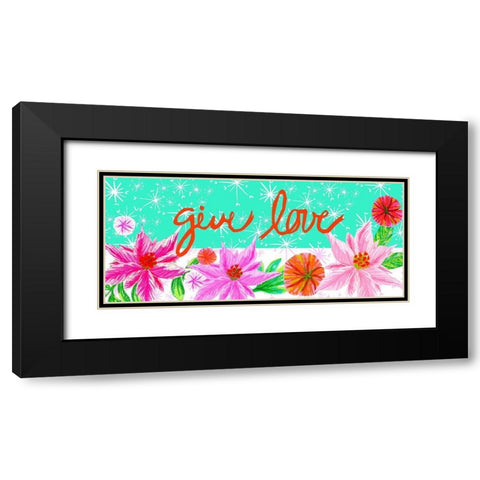 Christmas Foliage Collection D Black Modern Wood Framed Art Print with Double Matting by Blanckslate