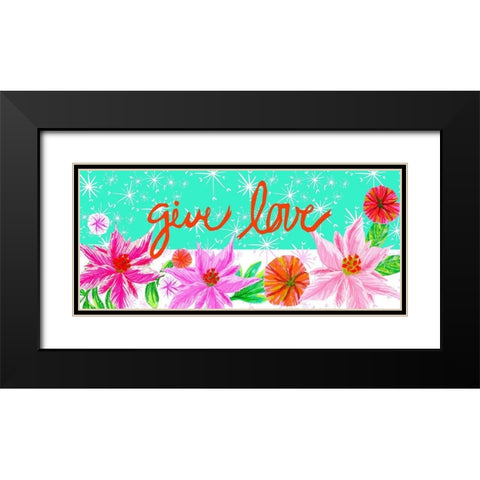 Christmas Foliage Collection D Black Modern Wood Framed Art Print with Double Matting by Blanckslate