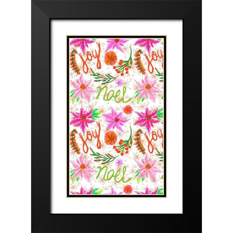 Christmas Foliage Collection E Black Modern Wood Framed Art Print with Double Matting by Blanckslate