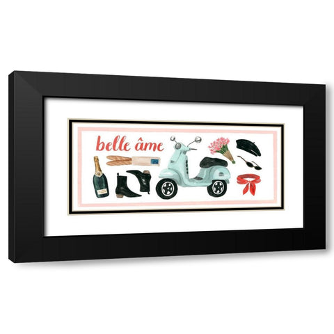 The French Girl Collection D Black Modern Wood Framed Art Print with Double Matting by Popp, Grace