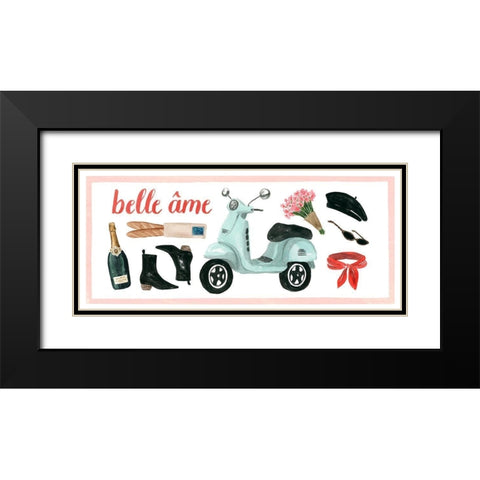 The French Girl Collection D Black Modern Wood Framed Art Print with Double Matting by Popp, Grace