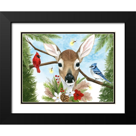 Forest Christmas Collection A Black Modern Wood Framed Art Print with Double Matting by Popp, Grace