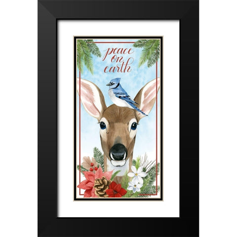 Forest Christmas Collection B Black Modern Wood Framed Art Print with Double Matting by Popp, Grace