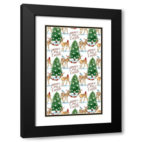 Forest Christmas Collection E Black Modern Wood Framed Art Print with Double Matting by Popp, Grace