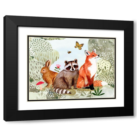 Fox Glen Collection A Black Modern Wood Framed Art Print with Double Matting by Borges, Victoria