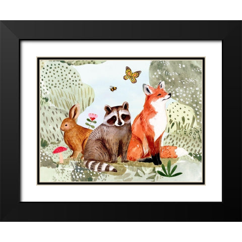 Fox Glen Collection A Black Modern Wood Framed Art Print with Double Matting by Borges, Victoria