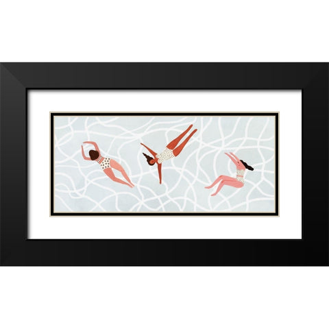 Minnows Collection D Black Modern Wood Framed Art Print with Double Matting by Borges, Victoria