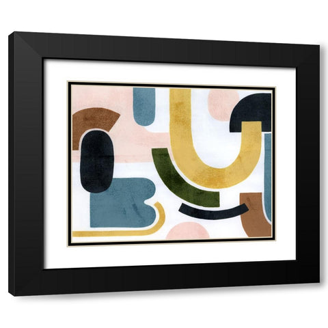 Shifting Shapes Collection A Black Modern Wood Framed Art Print with Double Matting by Popp, Grace