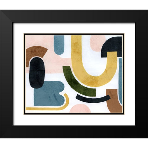 Shifting Shapes Collection A Black Modern Wood Framed Art Print with Double Matting by Popp, Grace