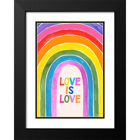 Love Loudly Collection B Black Modern Wood Framed Art Print with Double Matting by Barnes, Victoria