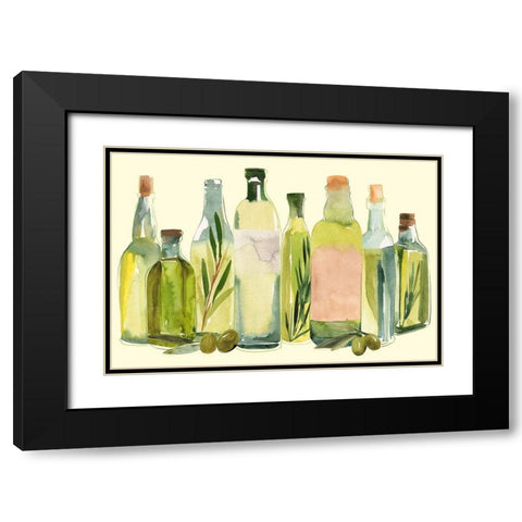 Olive Oil Set Collection A Black Modern Wood Framed Art Print with Double Matting by Warren, Annie