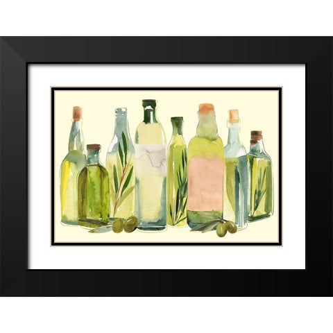 Olive Oil Set Collection A Black Modern Wood Framed Art Print with Double Matting by Warren, Annie