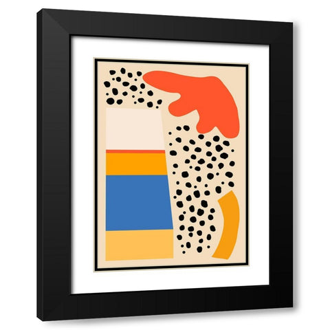 The 90s Collection B Black Modern Wood Framed Art Print with Double Matting by Wang, Melissa