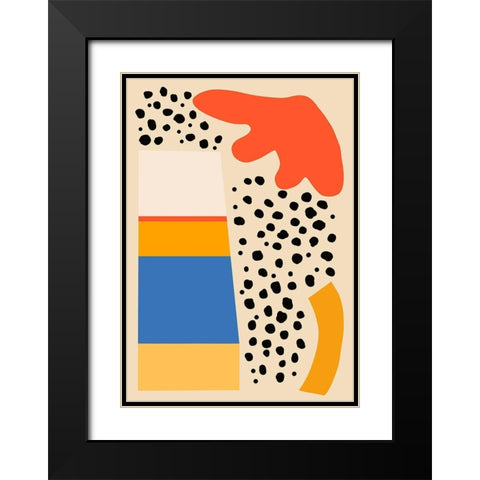 The 90s Collection B Black Modern Wood Framed Art Print with Double Matting by Wang, Melissa