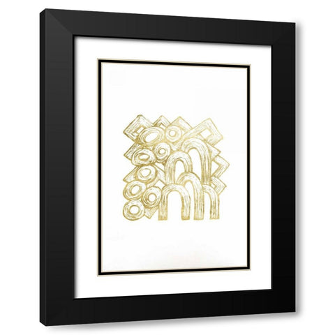 Gold Foil Playground I Black Modern Wood Framed Art Print with Double Matting by Stramel, Renee W.