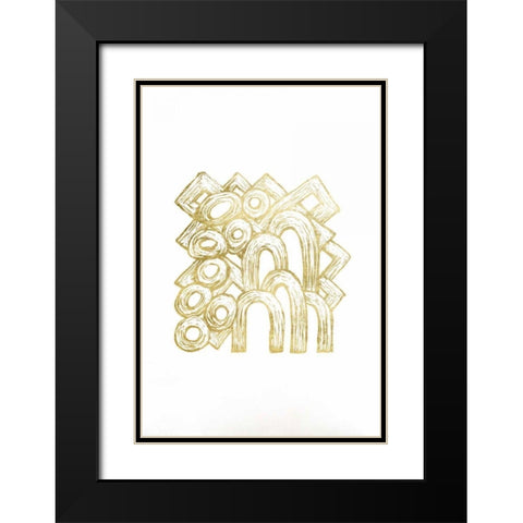 Gold Foil Playground I Black Modern Wood Framed Art Print with Double Matting by Stramel, Renee W.