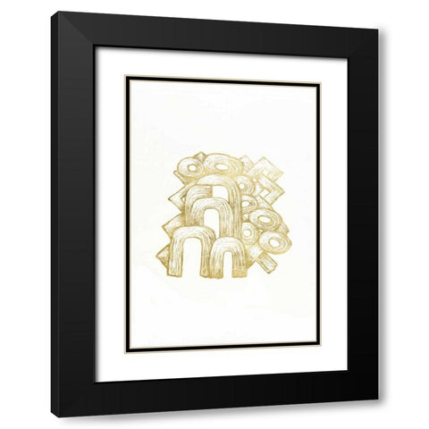 Gold Foil Playground II Black Modern Wood Framed Art Print with Double Matting by Stramel, Renee W.