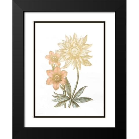 Gold Foil Chintz I with Hand Color Black Modern Wood Framed Art Print with Double Matting by Vision Studio