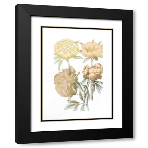 Gold Foil Chintz II with Hand Color Black Modern Wood Framed Art Print with Double Matting by Vision Studio