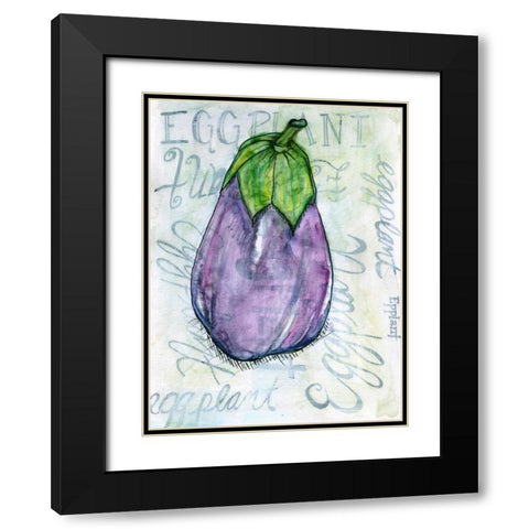 Eggplant Black Modern Wood Framed Art Print with Double Matting by Seay, Anne