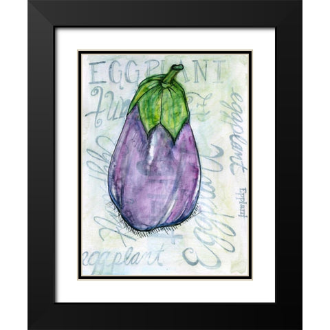 Eggplant Black Modern Wood Framed Art Print with Double Matting by Seay, Anne