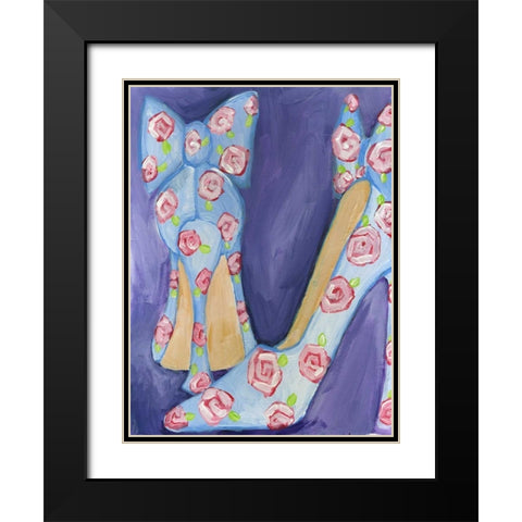 Shoes Black Modern Wood Framed Art Print with Double Matting by Seay, Anne