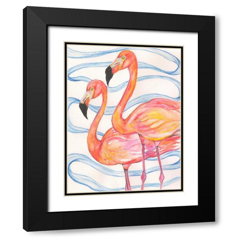 Two Black Modern Wood Framed Art Print with Double Matting by Seay, Anne