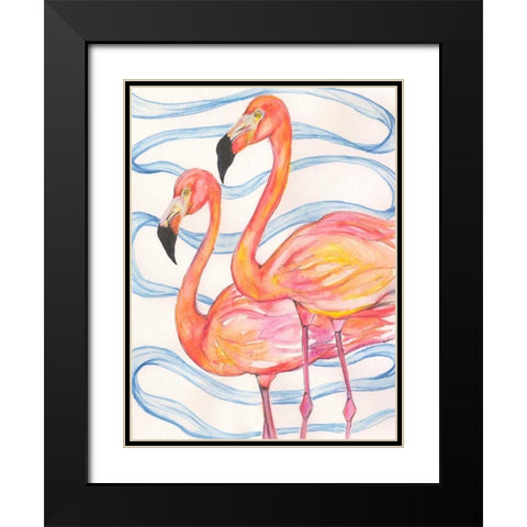 Two Black Modern Wood Framed Art Print with Double Matting by Seay, Anne