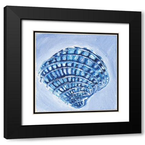 Shell I Black Modern Wood Framed Art Print with Double Matting by Seay, Anne