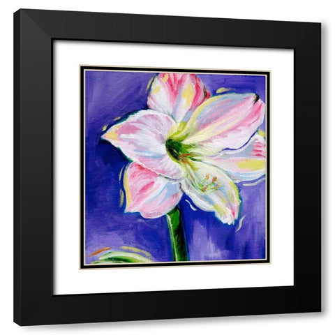 Floral Black Modern Wood Framed Art Print with Double Matting by Seay, Anne