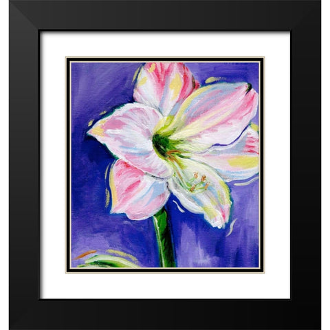 Floral Black Modern Wood Framed Art Print with Double Matting by Seay, Anne