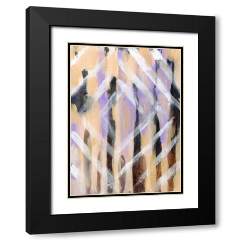 Abstract II Black Modern Wood Framed Art Print with Double Matting by Seay, Anne