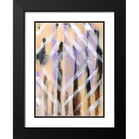 Abstract II Black Modern Wood Framed Art Print with Double Matting by Seay, Anne