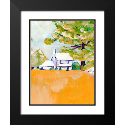 Hilltop House Black Modern Wood Framed Art Print with Double Matting by Seay, Anne