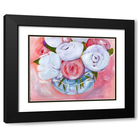 Fresh Floral Black Modern Wood Framed Art Print with Double Matting by Seay, Anne
